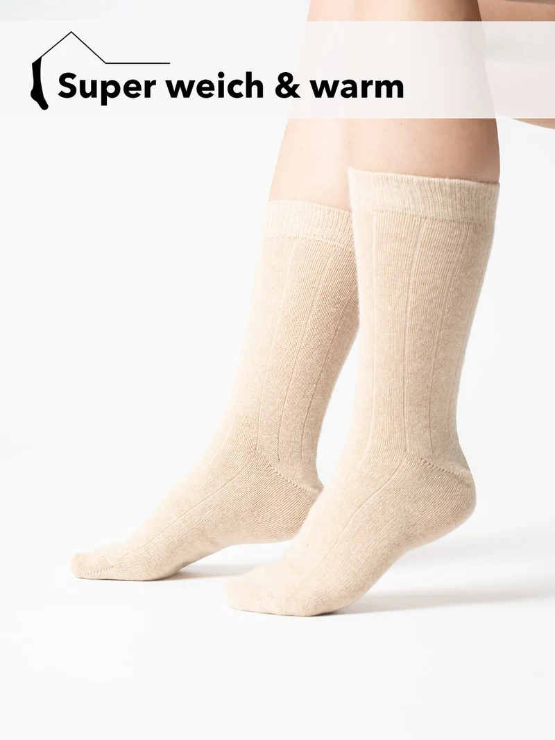 Wollsocken mit Merino & Kaschmirwolle Gr. 39-42