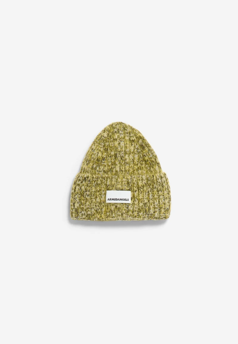 BRUSHED MOULINÉ-STRICKMÜTZE | oatmilk-mosslace