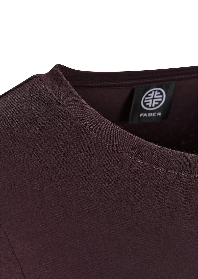 Basic Rundhals-Shirt Barolo