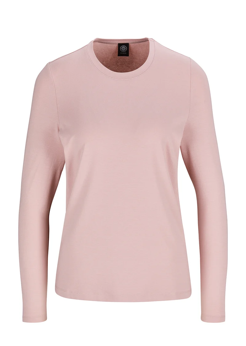 Basic Rundhals-Shirt Rosenquarz