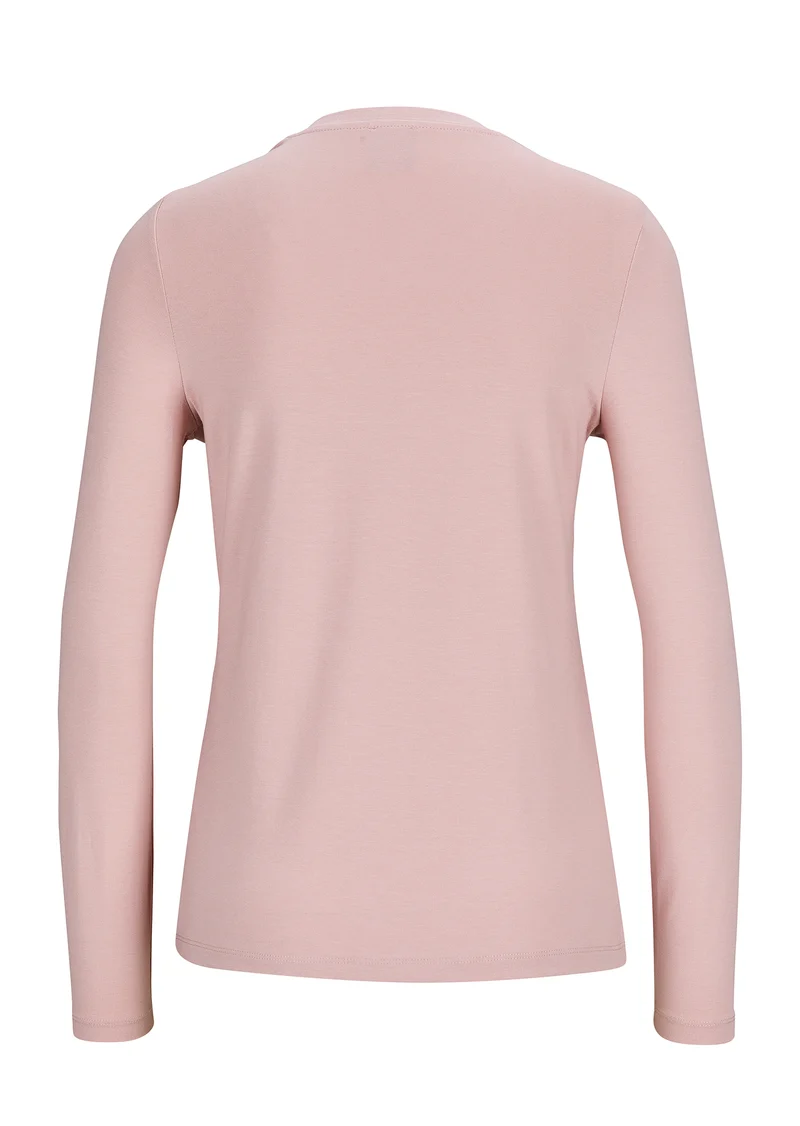 Basic Rundhals-Shirt Rosenquarz