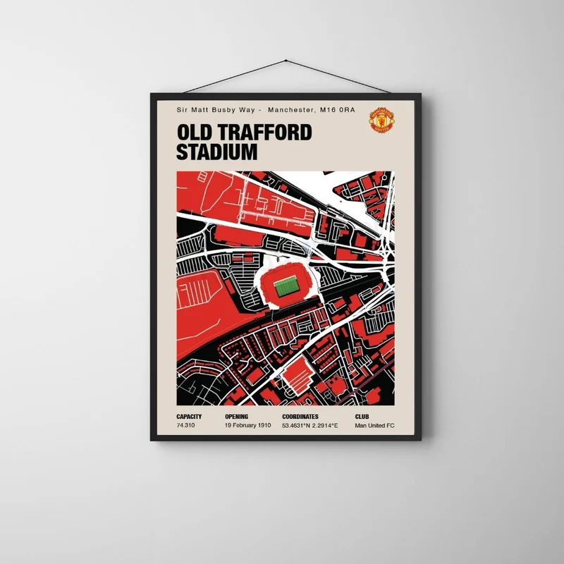 Manchester United Old Trafford Karte drucken