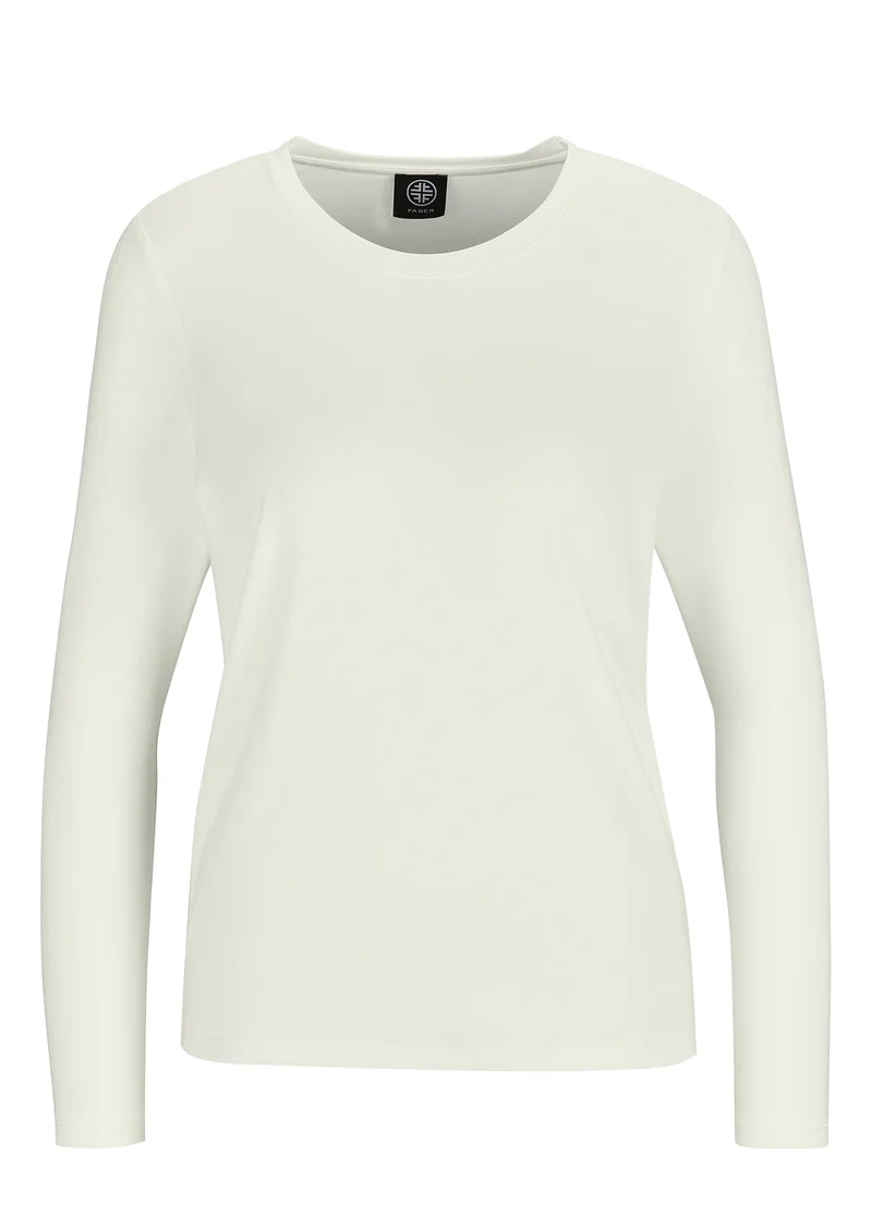 Basic Rundhals-Shirt Creme