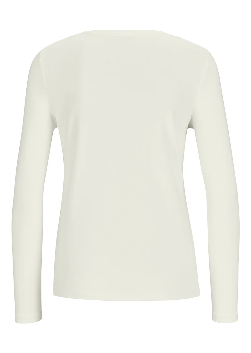 Basic Rundhals-Shirt Creme
