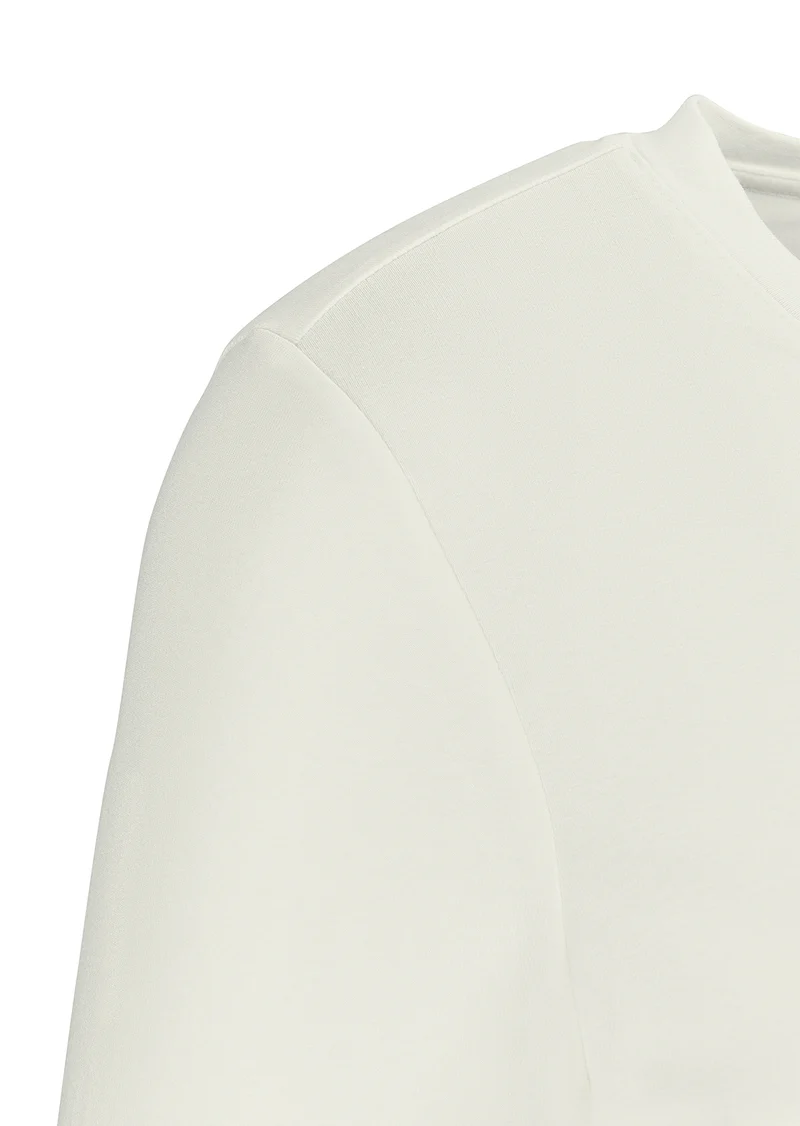 Basic Rundhals-Shirt Creme