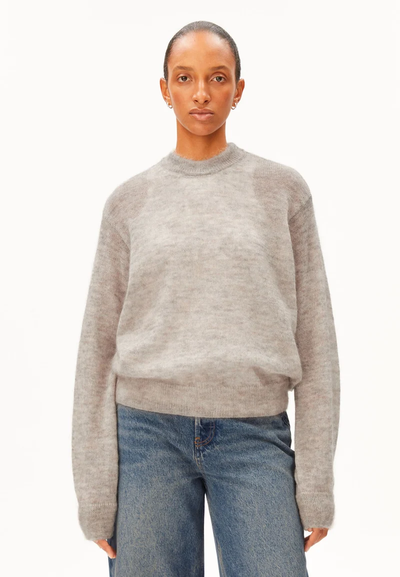 MOHAIR BLEND KNIT SWEATER