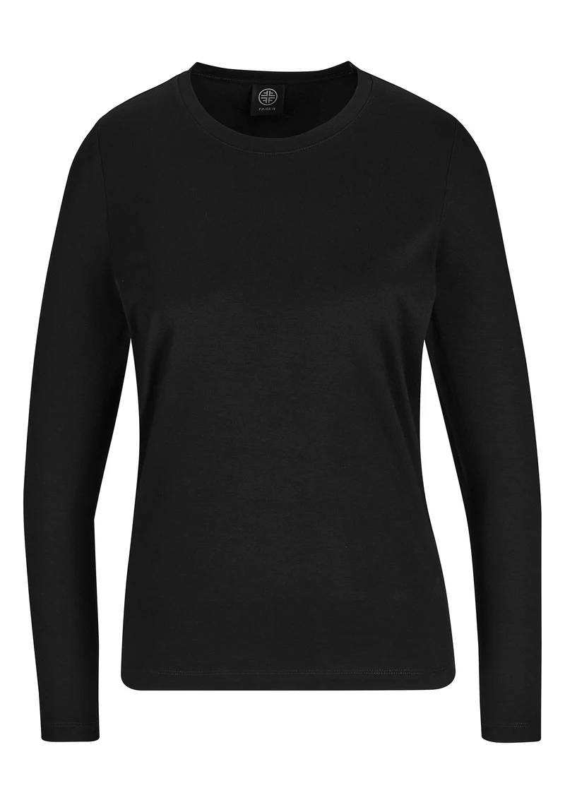 Basic Rundhals-Shirt Schwarz