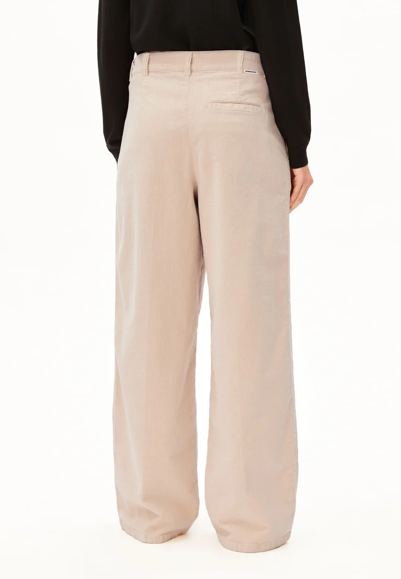 CORD WIDE LEG BUNDFALTENHOSE | soft honey