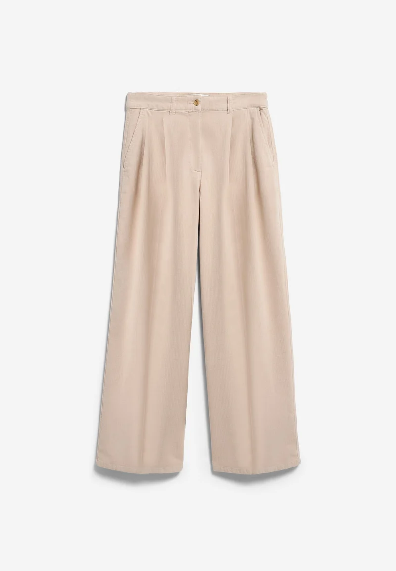CORD WIDE LEG BUNDFALTENHOSE | soft honey