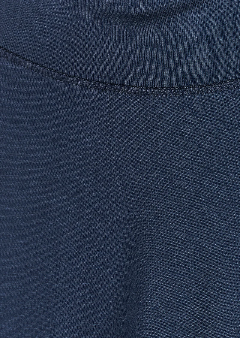 Basic-Langarmshirt mit Stehkragen Marine