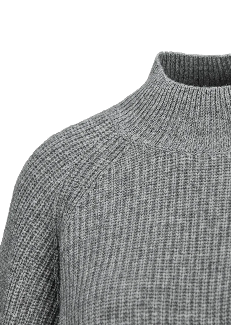 Kaschmirpullover – Moderne Silhouette trifft luxuriöse Qualität Titan