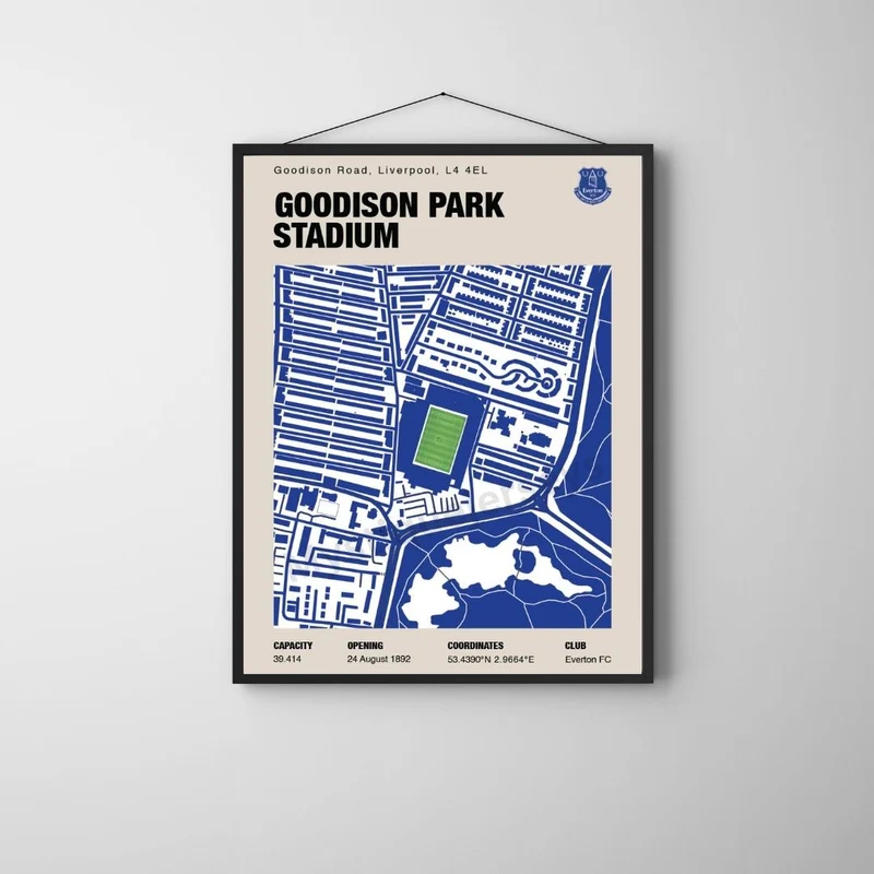 Everton Goodison Park Karte drucken