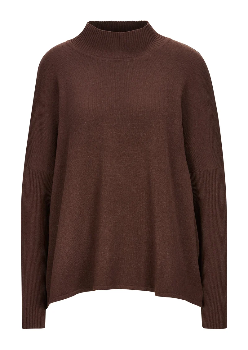 Oversize-Pullover mit Struktur – 100 % Made in Germany Barolo