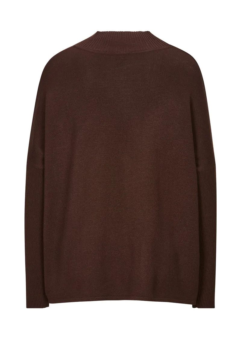Oversize-Pullover mit Struktur – 100 % Made in Germany Barolo