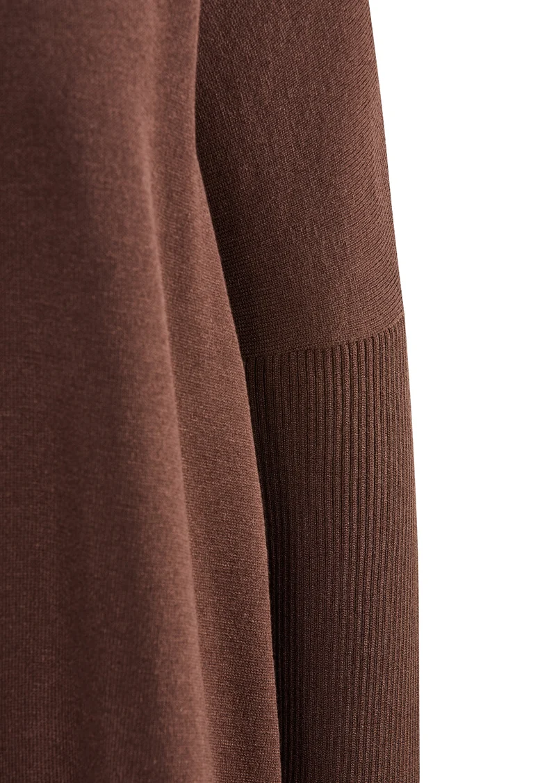 Oversize-Pullover mit Struktur – 100 % Made in Germany Barolo
