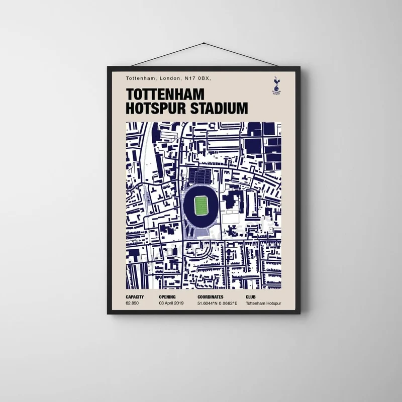 Tottenham Hotspur Stadion Karte drucken