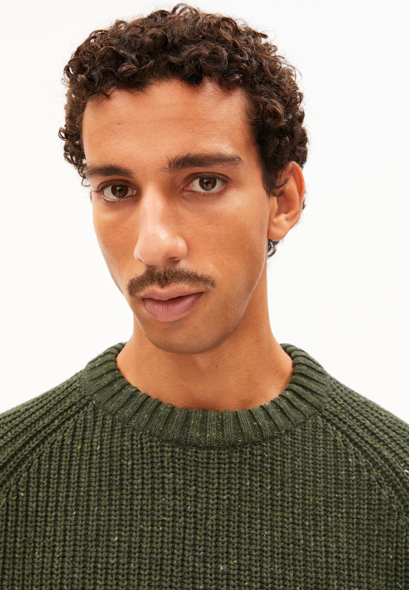 KIAANO TWEED-STRICKPULLOVER | dark earth tweed