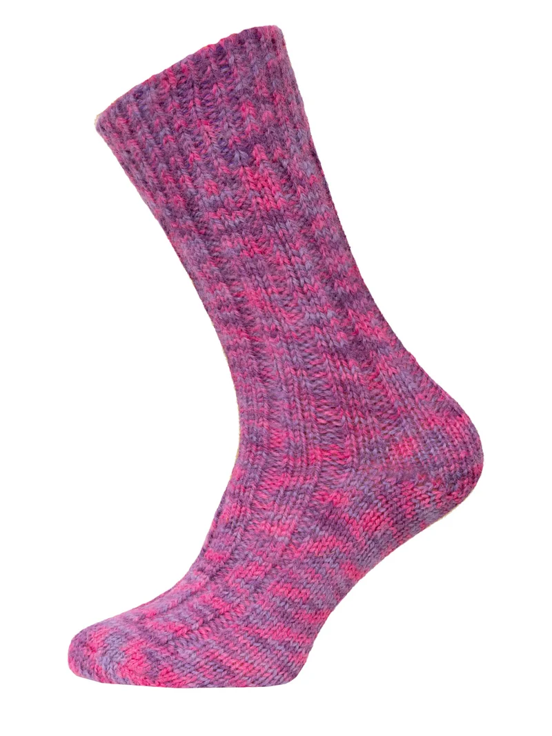 Ein Paar 100% Schurwoll Socken Bunt Warm