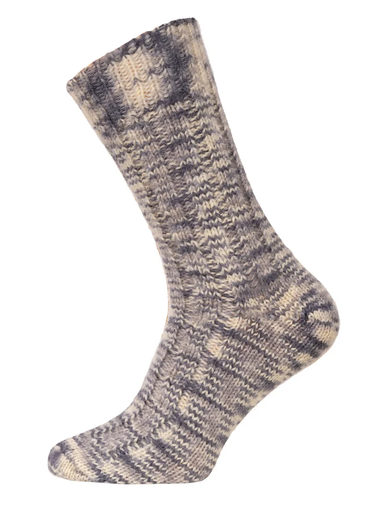 Ein Paar 100% Schurwoll Socken Bunt Warm
