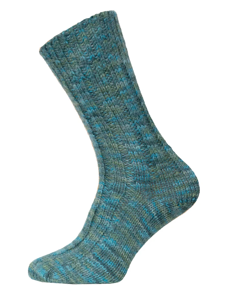 Ein Paar 100% Schurwoll Socken Bunt Warm