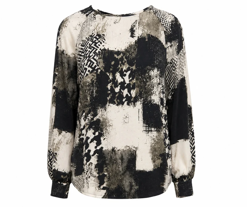 Blusenshirt mit All-Over-Print