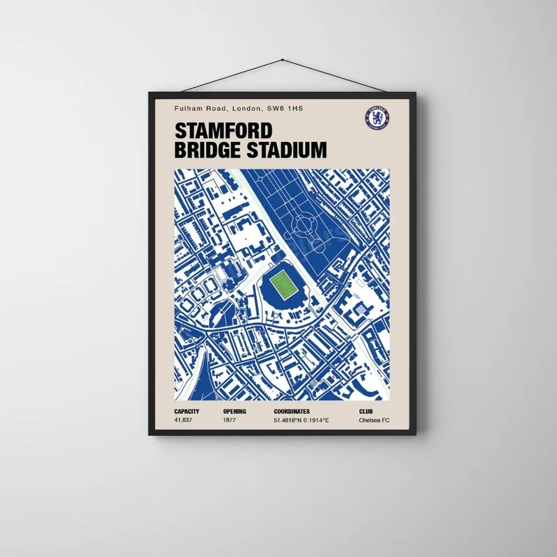 Chelsea Stamford Bridge Karte drucken