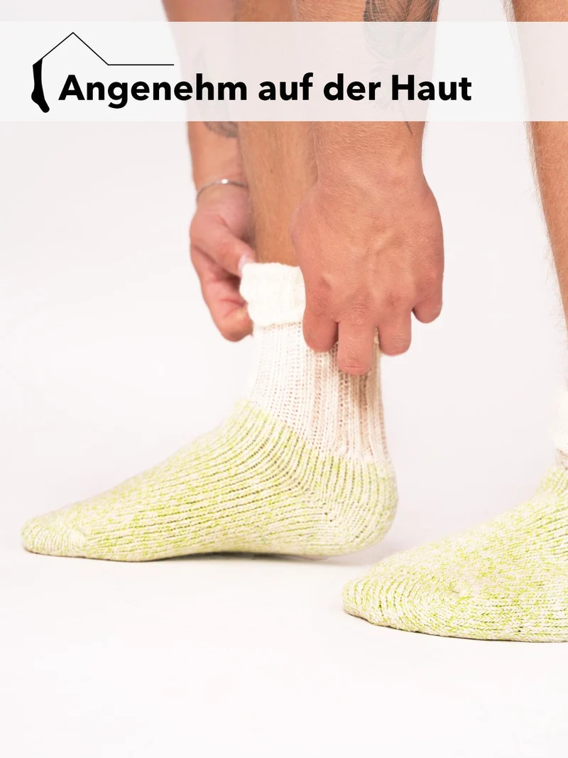 Ein Paar Baumwoll Wollsocke Weich in Pastell
