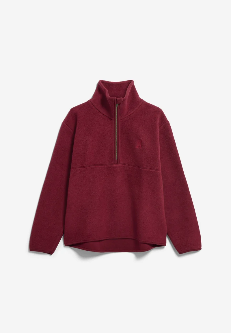 HAARLEENAA BAUMWOLL-FLEECE | velvet red