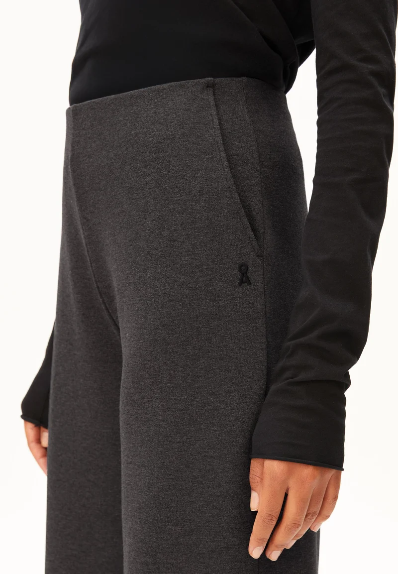 BASIC WIDE LEG JERSEYHOSE | steel melange