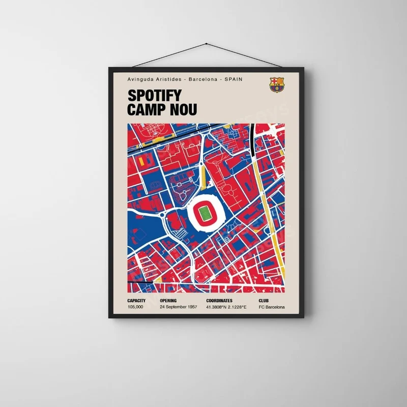 Barcelona Spotify Camp Nou Karte drucken