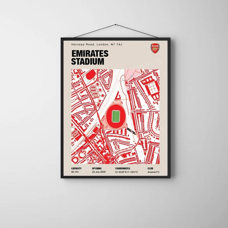 Arsenal Emirates Stadium Karte drucken