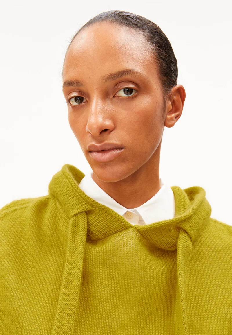 MOHAIR-MIX STRICK-HOODIE | mosslace