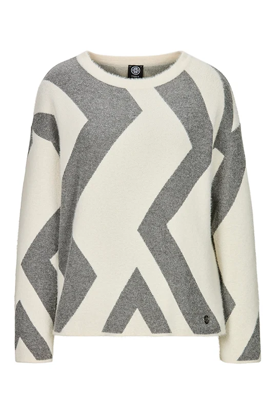 Grafischer Jacquard-Pullover – Made in Germany