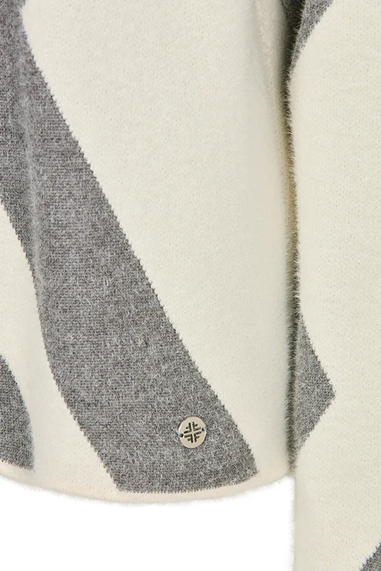 Grafischer Jacquard-Pullover – Made in Germany