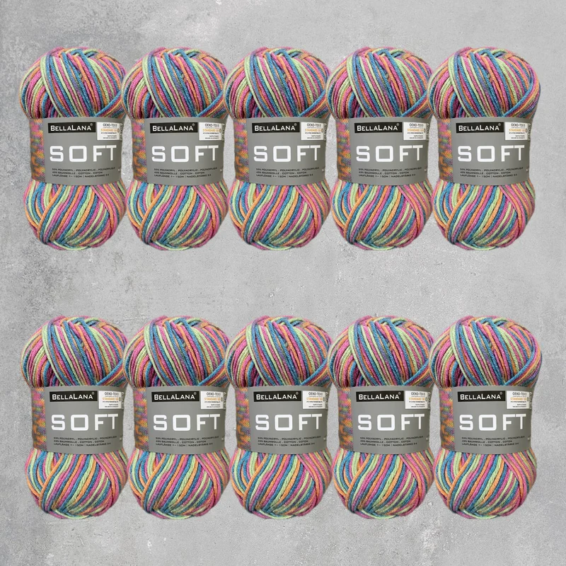 Wollpaket SOFT COLOR 10x 50gr. (zum Vorteilspreis)