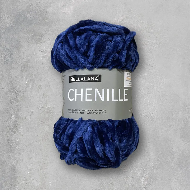 Strick-Set CHENILLE Glanz-Schal + Hut (inkl. Strickanleitung)