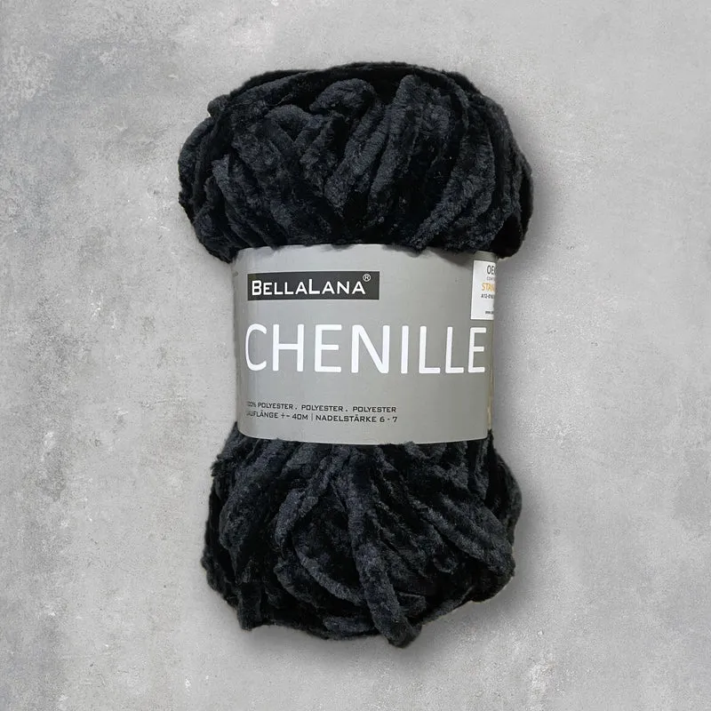 Strick-Set CHENILLE Glanz-Schal + Hut (inkl. Strickanleitung)