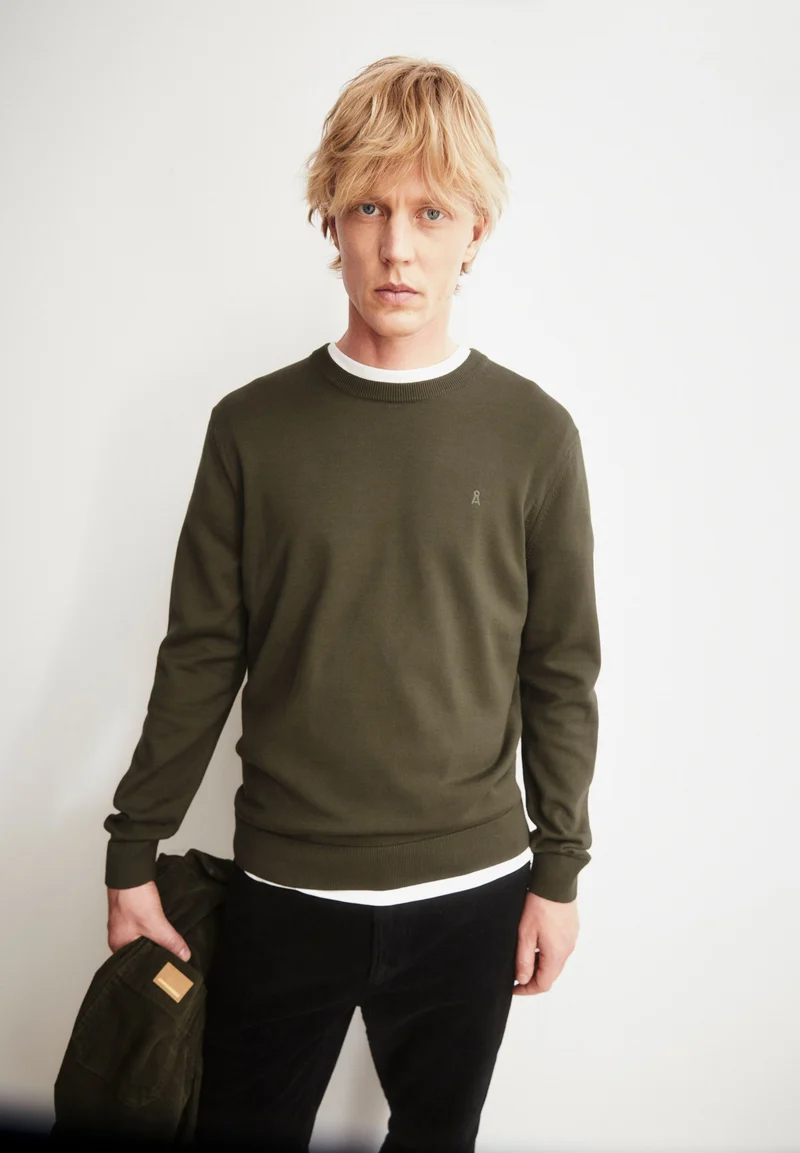 LOUKAA STRICKPULLOVER | dark earth