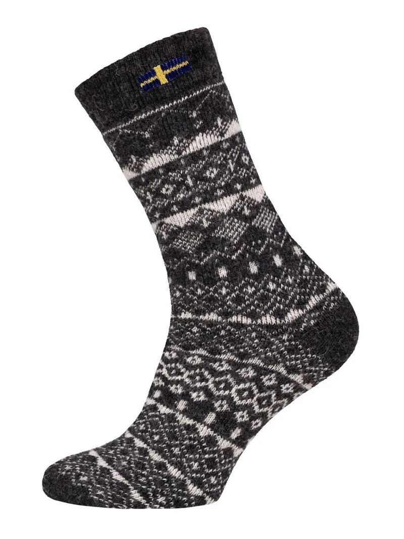 Ein Paar 80% Wollsocken Schweden Flagge Skandinavisch