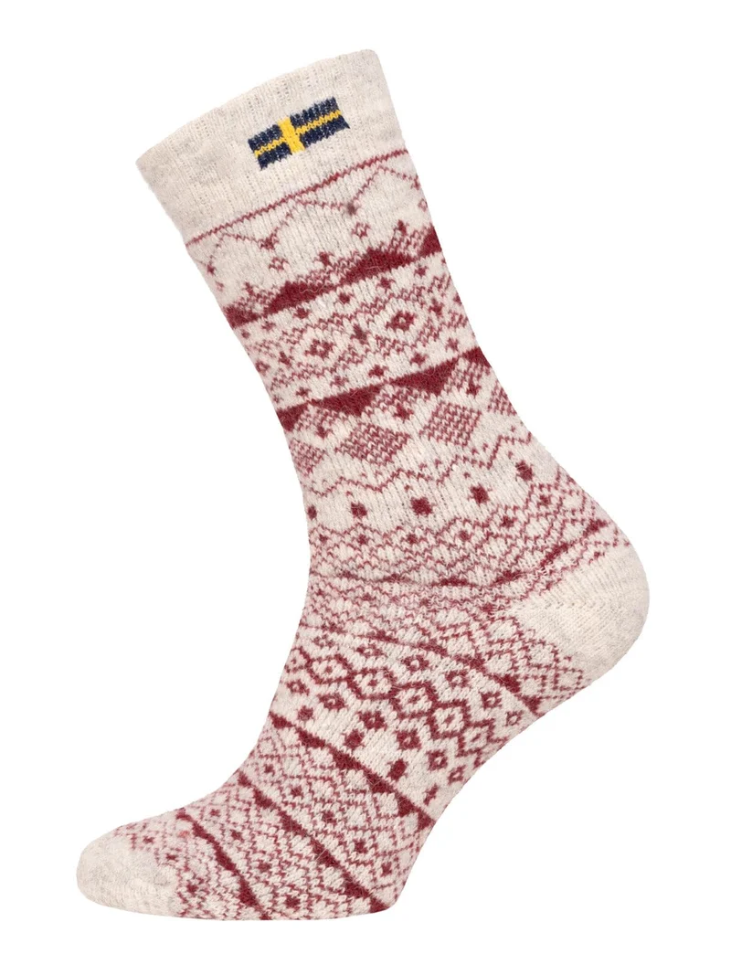 Ein Paar 80% Wollsocken Schweden Flagge Skandinavisch