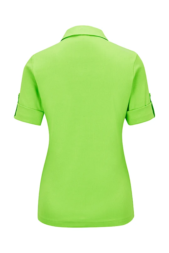 Poloshirt in weicher Baumwollqualität in Lime