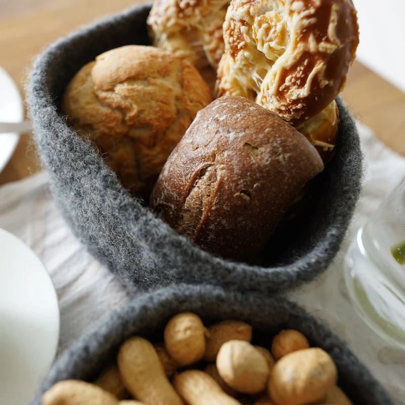 Häkel-Set FILZWOLLE Körbchen (inkl. Häkel- & Filzanleitung)