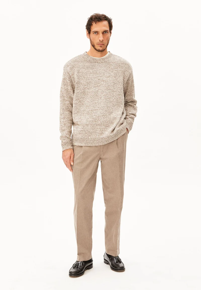 TAAMIR STRUKTURIERTE BUNDFALTENHOSE | honey reed