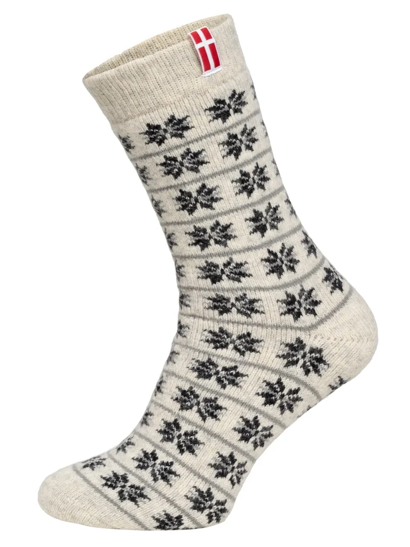 Ein Paar 80% Wollsocken Dänemark Flagge