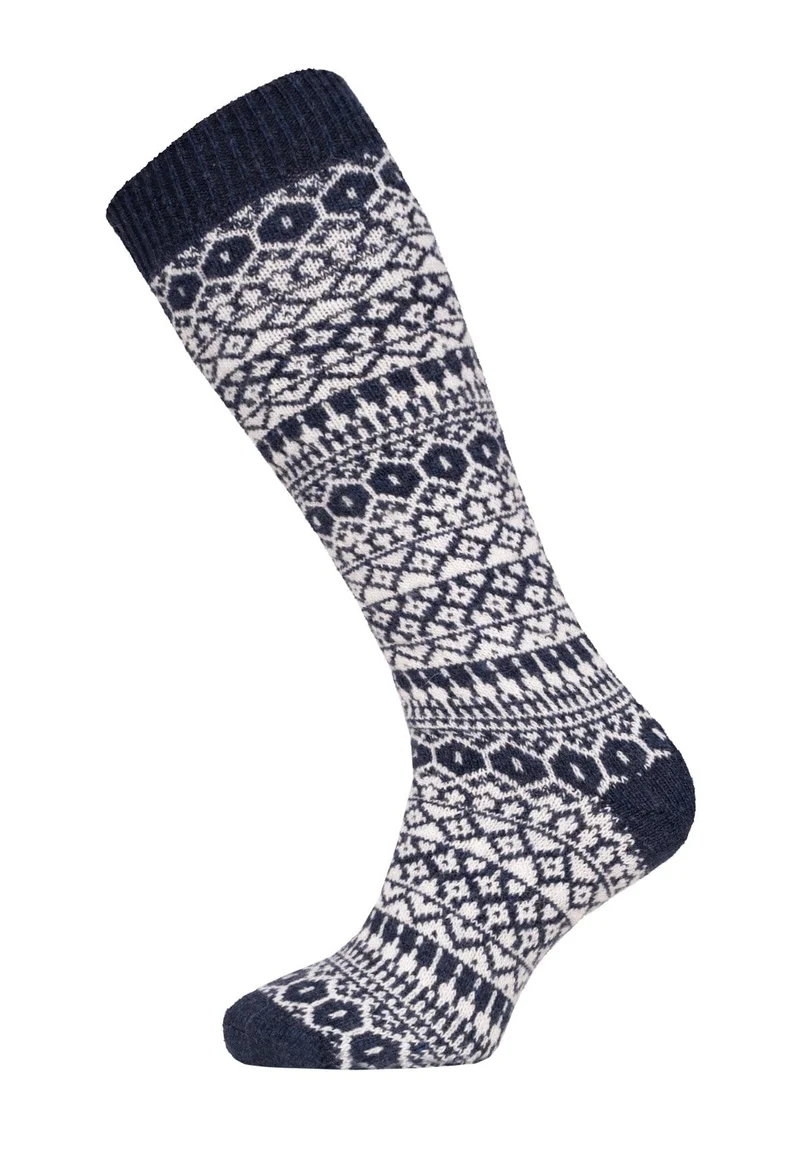 Ein Paar Kniestrumpf 70% Lammwolle s Design