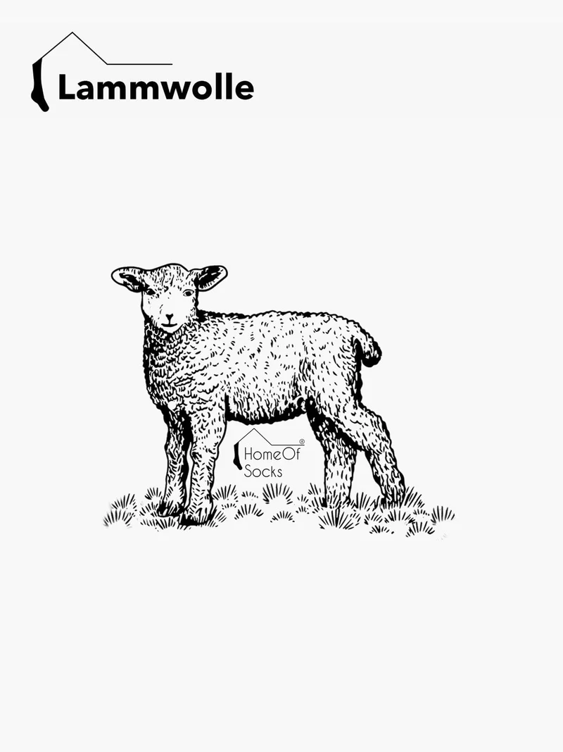 Ein Paar Kniestrumpf 70% Lammwolle s Design