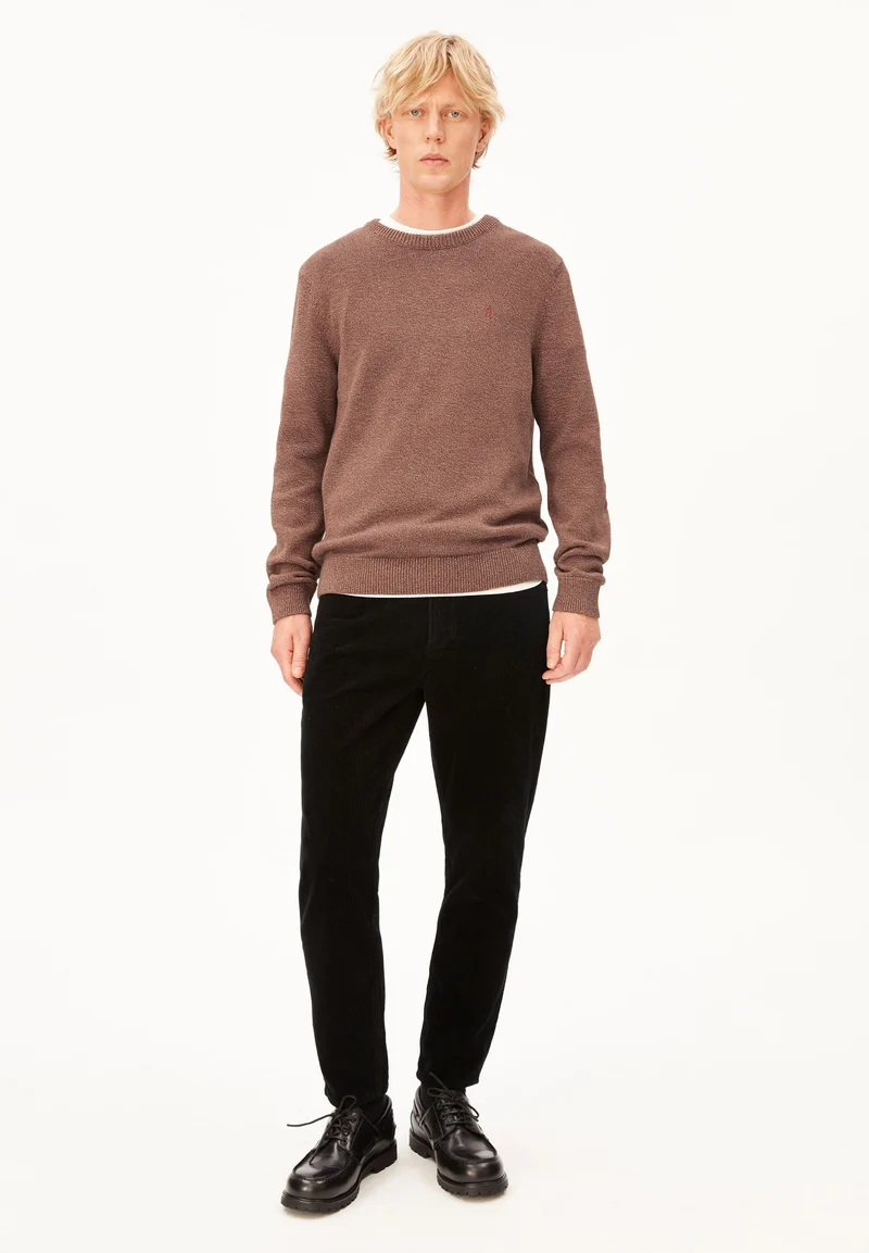 ALVAARIO STRICKPULLOVER | earthshade-dark earth-oatmilk