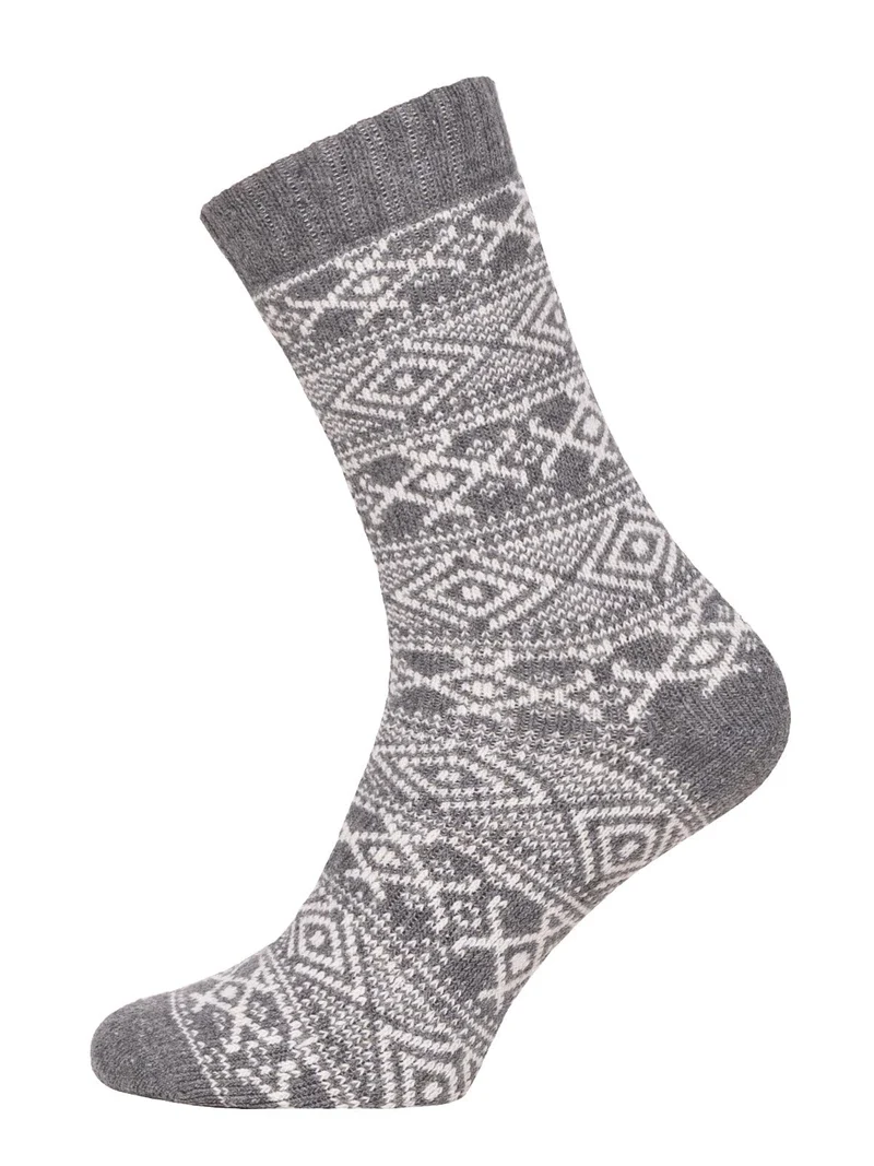 Ein Paar 45% Wollsocken s Norweger Design