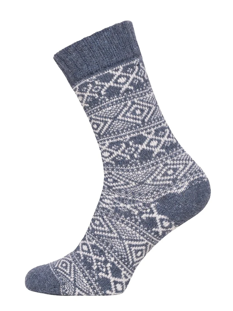Ein Paar 45% Wollsocken s Norweger Design