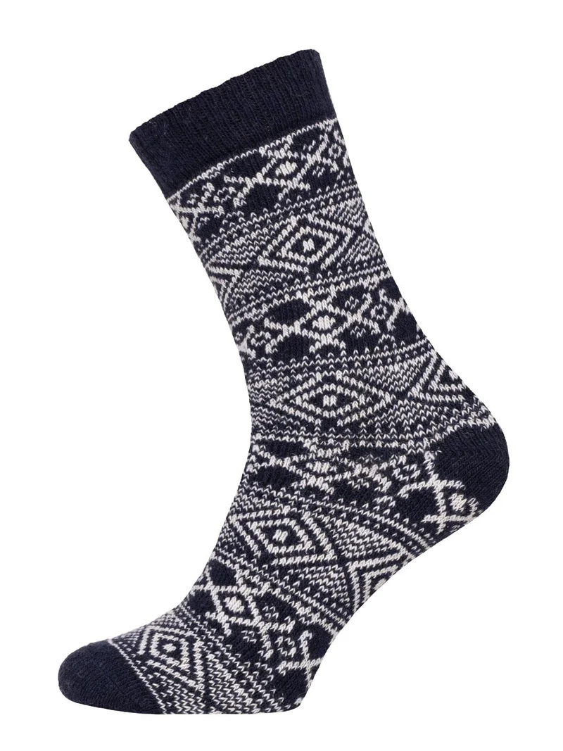 Ein Paar 45% Wollsocken s Norweger Design